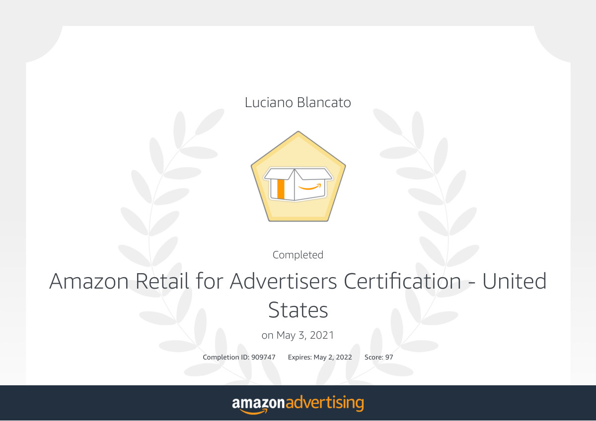 Amazon Retail for Advertisers Certification