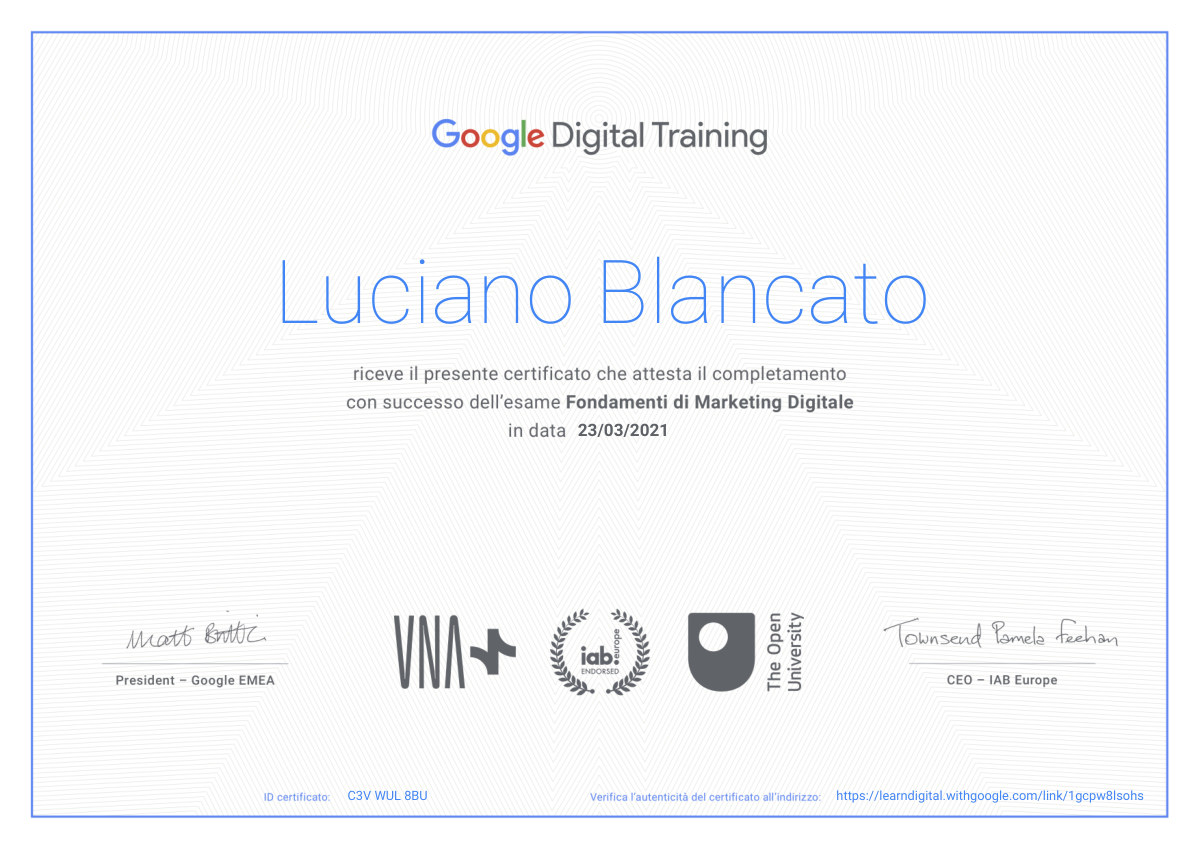 Fondamenti di Marketing Digitale