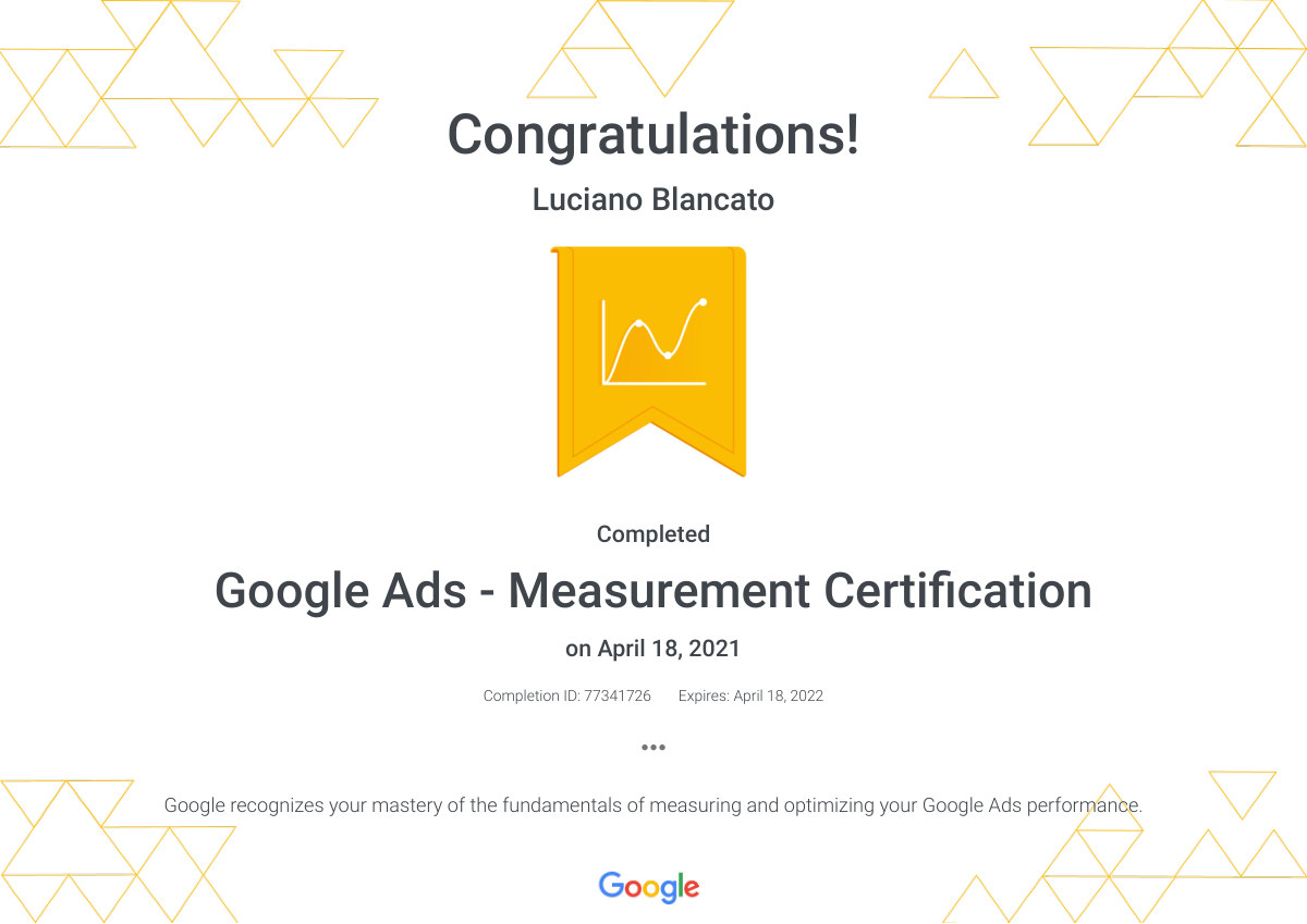 Google Ads Measurement Certification