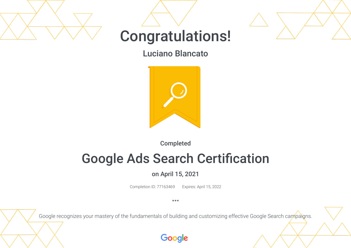 Google Ads Search Certification