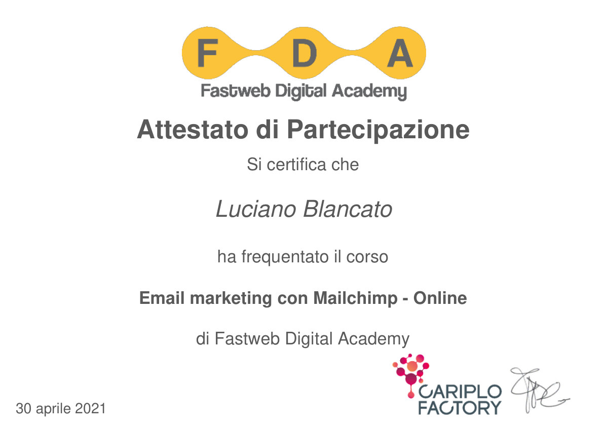 Email Marketing con Mailchimp