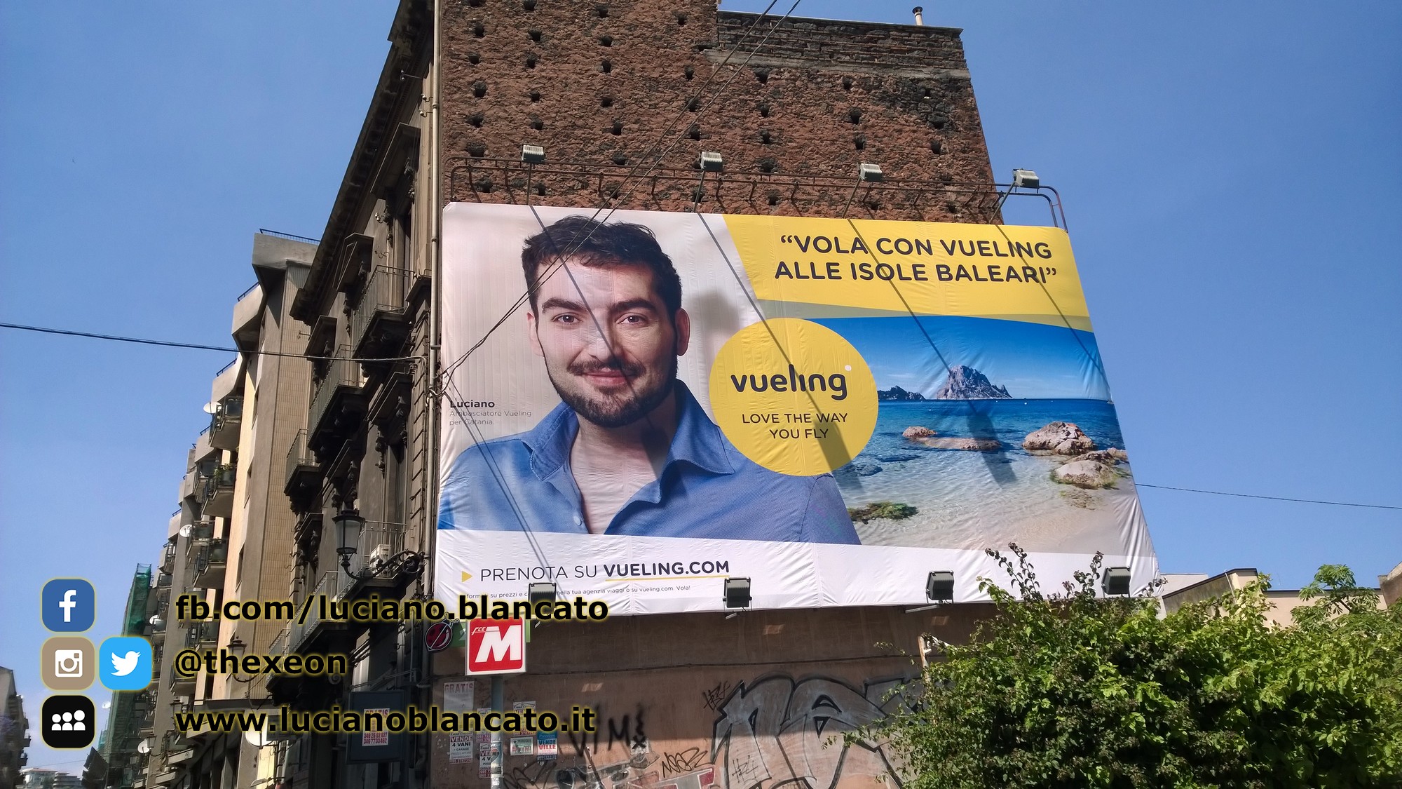 Pubblicità Vueling a Catania (CT) - #VuelingAmbassador